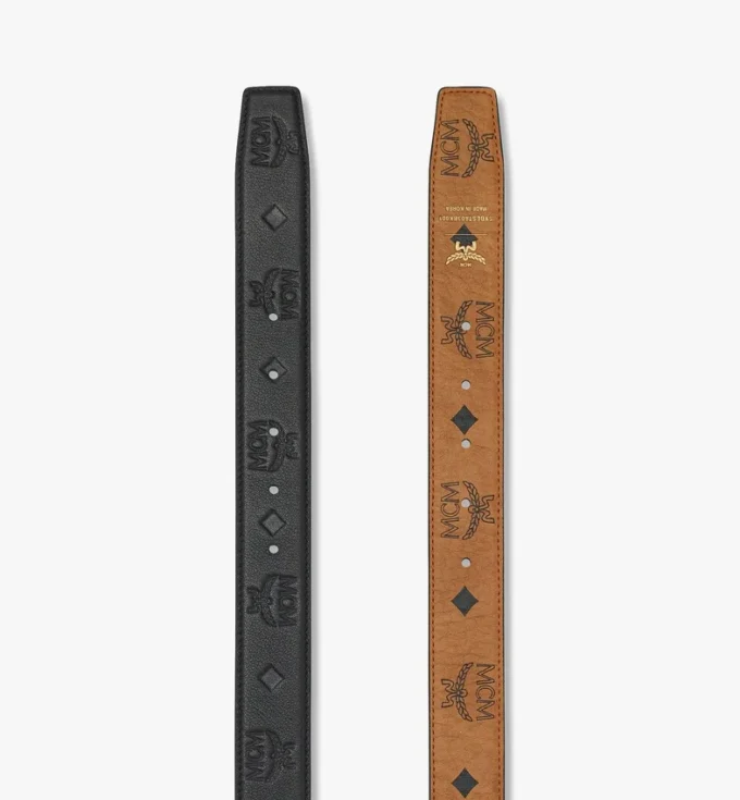 Cinturón reversible Aren de 3,3 cm en piel con monograma en relieve Cinturón reversible Aren de 3,3 cm en piel con monograma en relieve