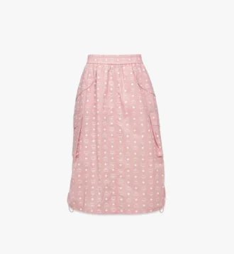 Falda midi Monogram de nailon reciclado