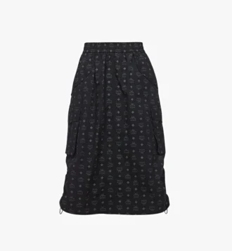 Falda midi Monogram de nailon reciclado