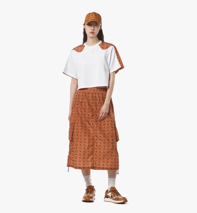 Falda midi Monogram de nailon reciclado Falda midi Monogram de nailon reciclado
