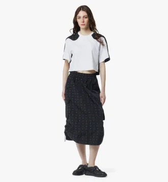 Falda midi Monogram de nailon reciclado