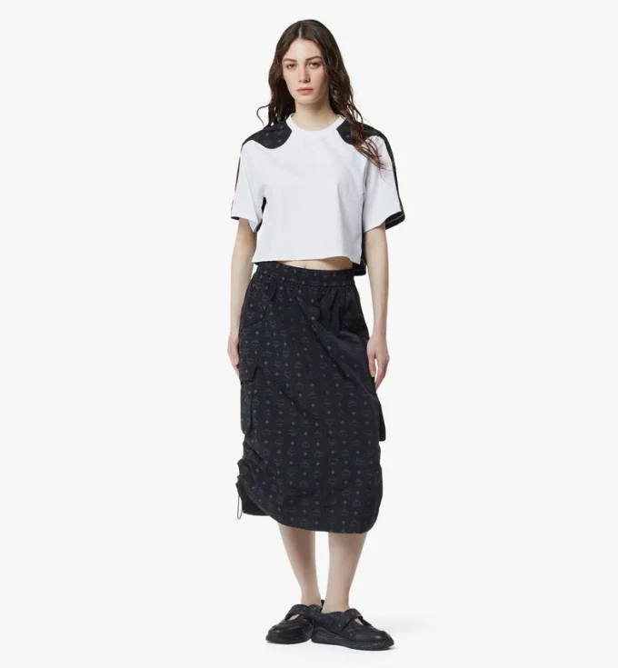 Falda midi Monogram de nailon reciclado Falda midi Monogram de nailon reciclado