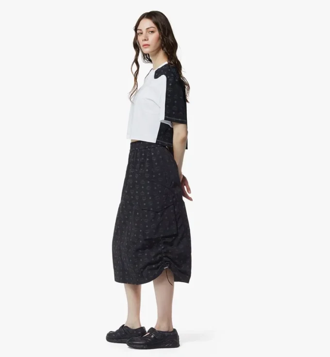 Falda midi Monogram de nailon reciclado Falda midi Monogram de nailon reciclado