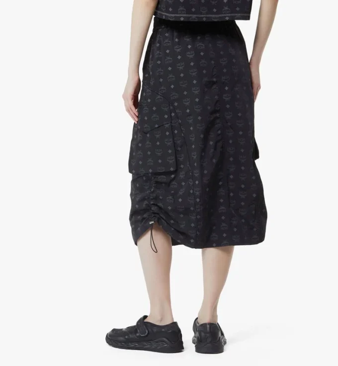 Falda midi Monogram de nailon reciclado Falda midi Monogram de nailon reciclado