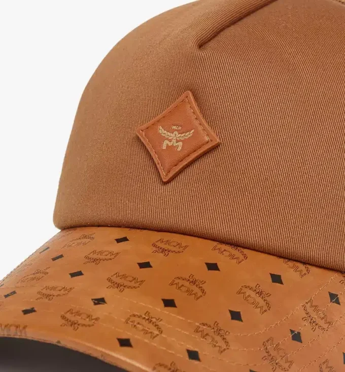 Gorra Diamond de algodón y cuero con estampado Monogram Gorra Diamond de algodón y cuero con estampado Monogram