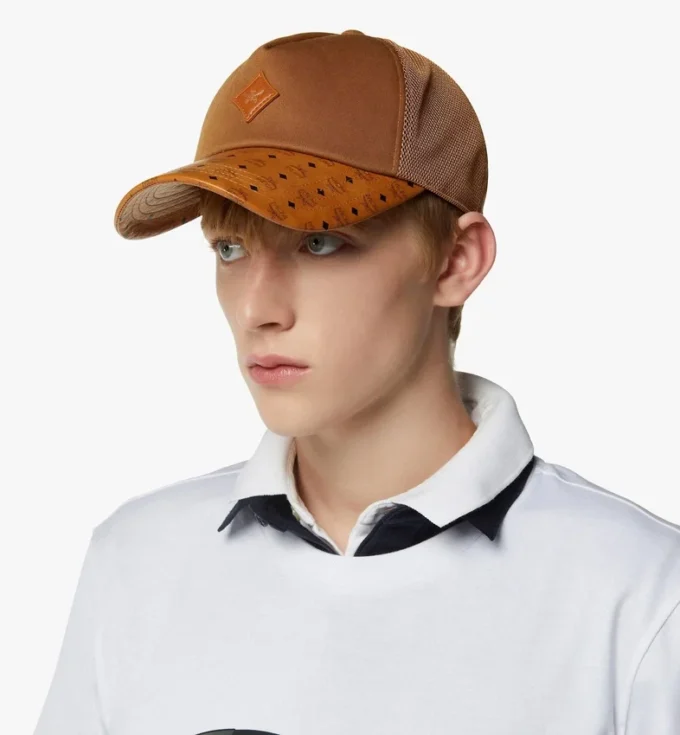Gorra Diamond de algodón y cuero con estampado Monogram Gorra Diamond de algodón y cuero con estampado Monogram