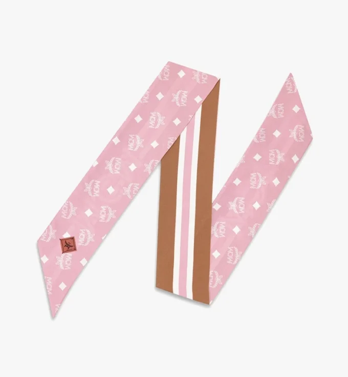 Pañuelo pequeño con estampado de monograma en seda orgánica Pañuelo pequeño con estampado de monograma en seda orgánica