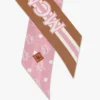 Pañuelo pequeño con estampado de monograma en seda orgánica Pañuelo pequeño con estampado de monograma en seda orgánica