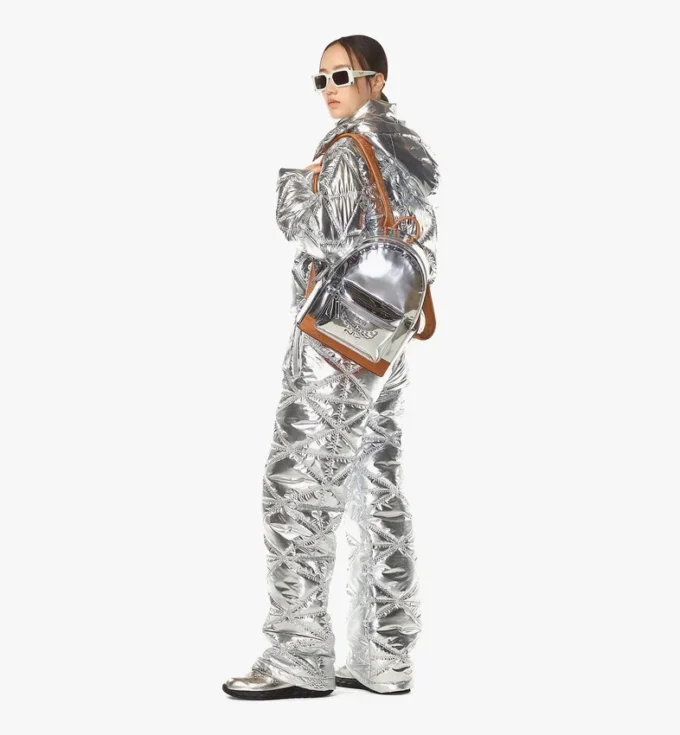 Stark Backpack en piel metalizada Stark Backpack en piel metalizada