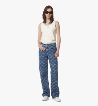 Vaqueros de denim con monograma Lauretos