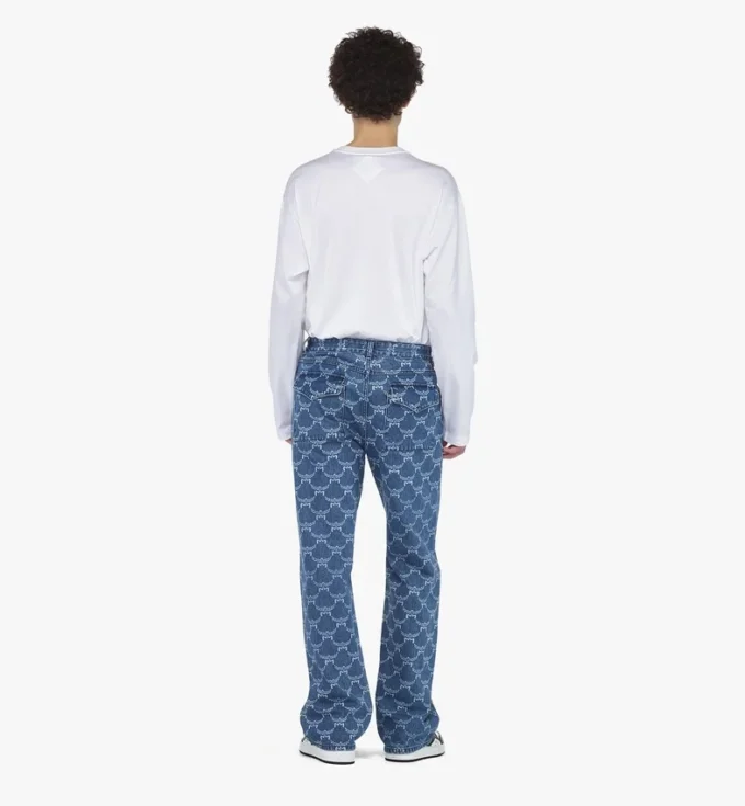 Vaqueros de denim con monograma Lauretos Vaqueros de denim con monograma Lauretos